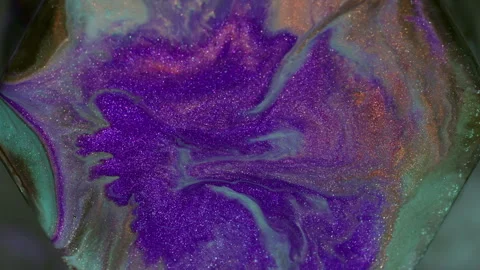 Spatter ink paint rhombus glitter geometric water Stock Footage 341823425