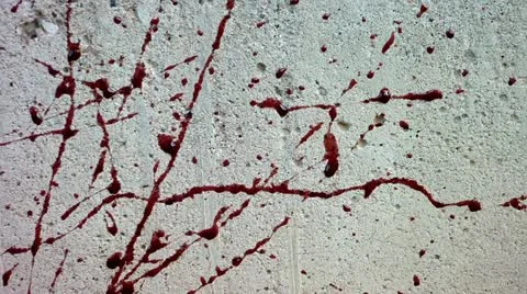Spattering of blood on the wall (murder) Stock Footage 11615658