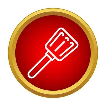 Spatula cooking kitchen tool outline icon design イラスト素材