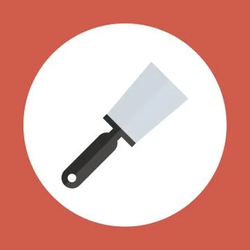 Spatula Icon Working Hand Tool Equipment Concept Stock Illustration
