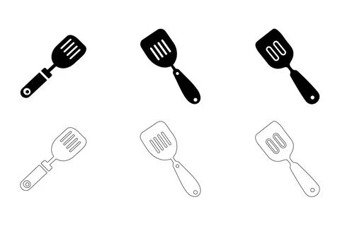 Spatula icons set Stock Illustration