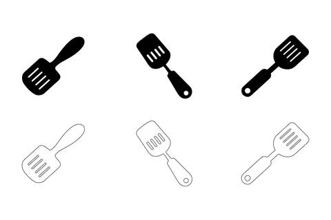 Spatula icons set Stock Illustration