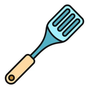 Spatula kitchen utensil cooking preparing food flat design Illustration