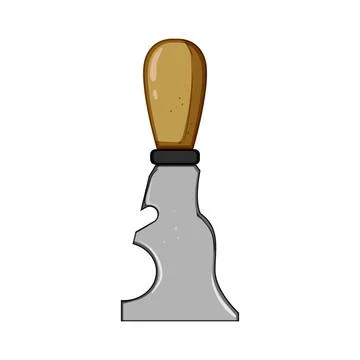 Spatula paint scraper cartoon vector illustration Ilustração Stock