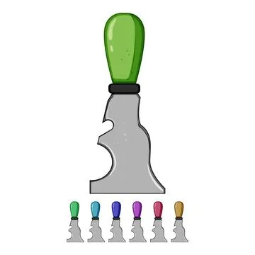 Spatula paint scraper cartoon vector graphic Ilustração Stock