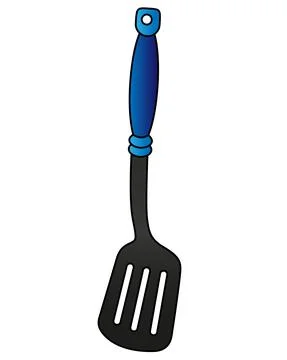 Spatula skimmer, spatula - vector full color illustration. spatula - Kitchen Stock Illustration