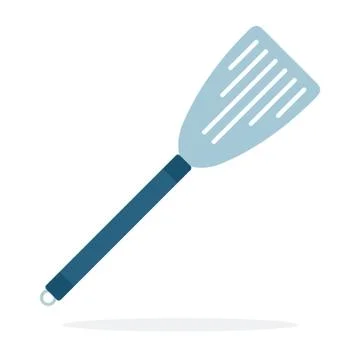 Spatula with slots vector flat material design isolated object on white Stock Illustration
