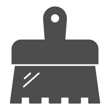 Spatula solid icon, house repair concept, putty knife sign on white background Stockillustratie