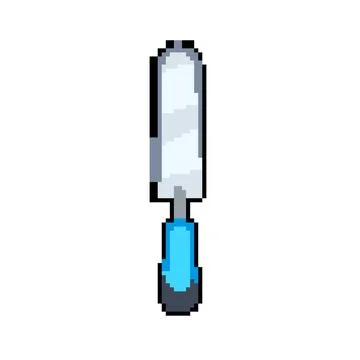 Spatula trowel pixel art vector illustration Stock Illustration