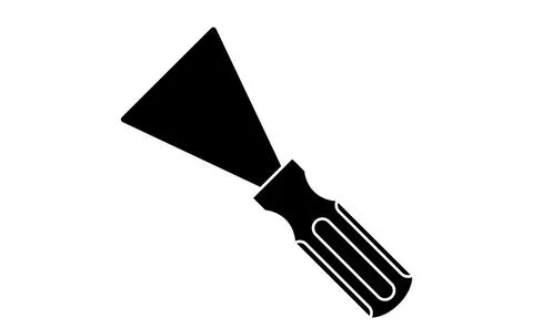 Spatula vector icon. black vector icon isolated on white background Stock Illustration