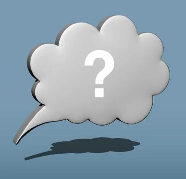 Speach bubble on blue question Stock Illustration