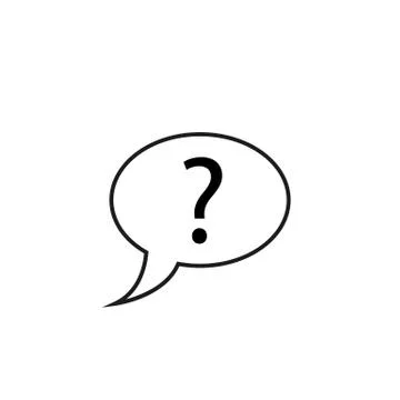 Speach bubble with question mark icon, stock vector illustration flat design 스톡 일러스트