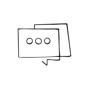 Speach bubble sketch vector illustration 스톡 일러스트