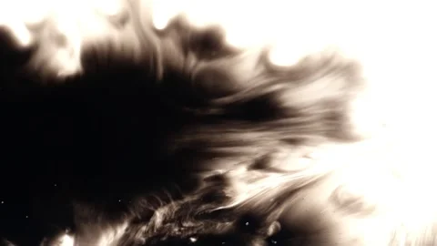 Speading of Ink blot over white paper, Black ink blot flowing Stock Footage 147703687