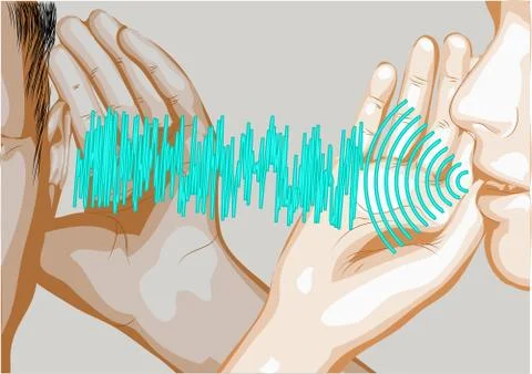 Speak and listen Stock Illustration