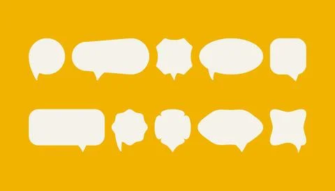 Speak balloons. Doodle comic speech bubble for text banner, cartoon empty think Stock Illustration