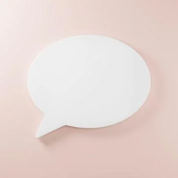 Speak bubble text, talk chatting box, thinking sign symbol, message box outli Stockfoto's