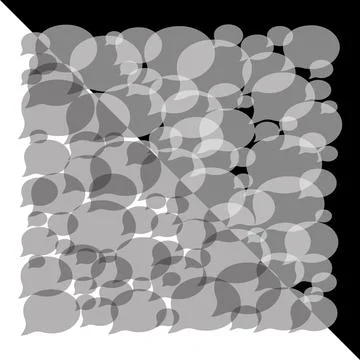 Speak bubbles on black and white background 스톡 일러스트
