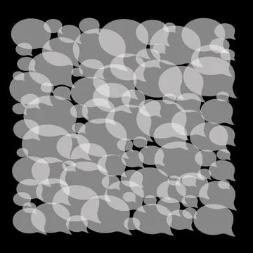 Speak bubbles on black background Stock Illustration