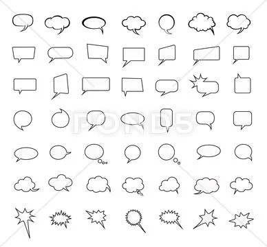 Speak bubbles set Stock Illustration