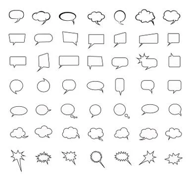 Speak bubbles set Stock Illustration