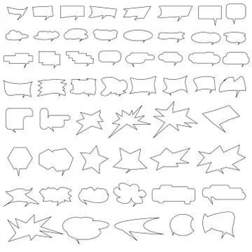 Speak bubbles set, question, communicate, discussion icon on withe background Illustrazione stock