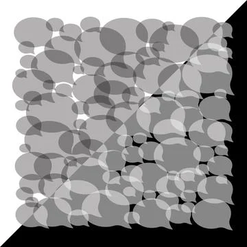 Speak bubbles on white and black background Stock Illustration