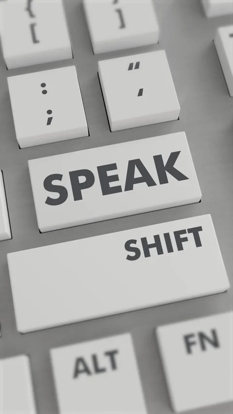 SPEAK BUTTON PRESSING ON KEYBOARD Vertical Video Видео 302441402