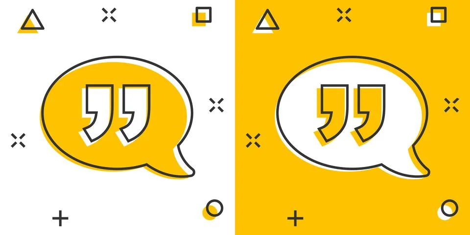 Speak chat icon in comic style. Speech bubble cartoon vector illustration on  Stock Illustration