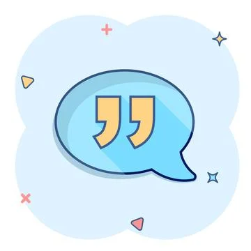 Speak chat icon in comic style. Speech bubble cartoon vector illustration on  Stock Illustration