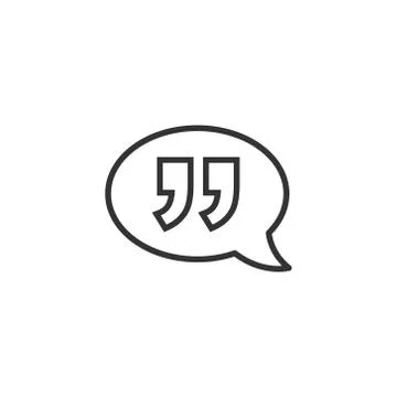 Speak chat icon in flat style. Speech bubble vector illustration on white iso Stock Illustration