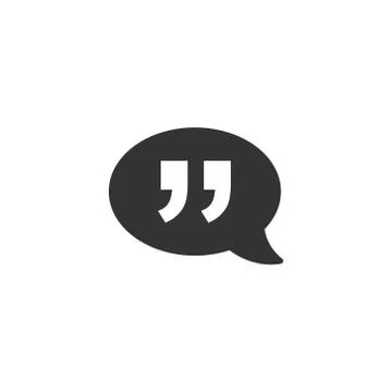 Speak chat icon in flat style. Speech bubble vector illustration on white iso Illustrazione stock