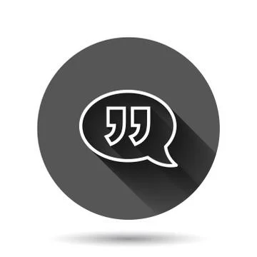 Speak chat icon in flat style. Speech bubble vector illustration on black rou 스톡 일러스트