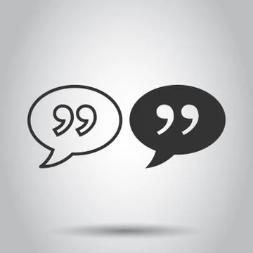 Speak chat icon in flat style. Speech bubble vector illustration on white iso 스톡 일러스트