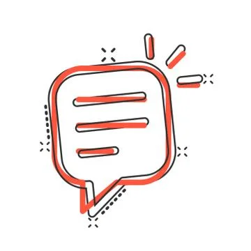 Speak chat sign icon in comic style. Speech bubbles cartoon vector illustrati 스톡 일러스트