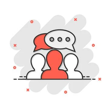 Speak chat sign icon in comic style. Bubble dialog vector cartoon illustratio Stock Illustration