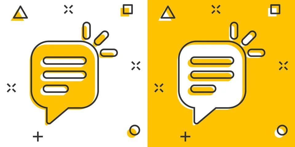 Speak chat sign icon in comic style. Speech bubbles cartoon vector illustrati 스톡 일러스트