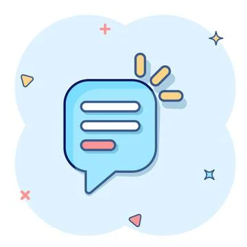 Speak chat sign icon in comic style. Speech bubbles cartoon vector illustrati 스톡 일러스트