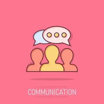 Speak chat sign icon in comic style. Bubble dialog vector cartoon illustrat.. Stock Illustration