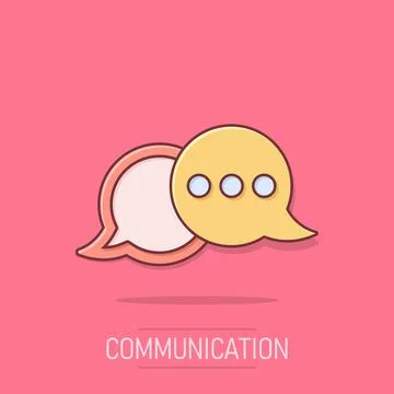 Speak chat sign icon in comic style. Speech bubbles vector cartoon illustra.. 스톡 일러스트