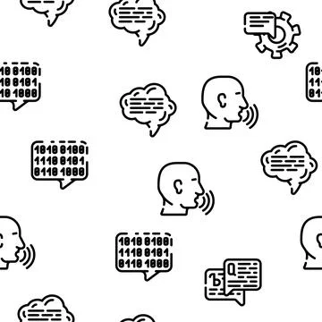 Speak Conversation And Discussion Vector Seamless Pattern イラスト素材
