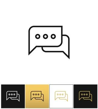 Speak conversation, comment or thinking bubbles vector icon イラスト素材
