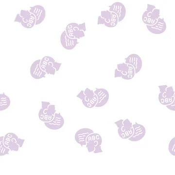 Speak english glyph seamless pattern Illustration