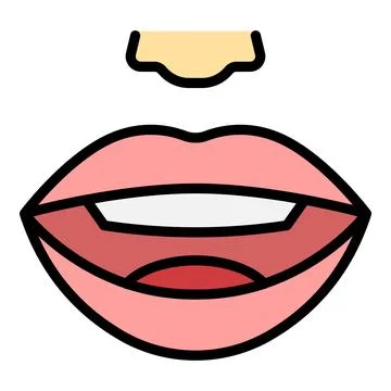 Speak expression icon vector flat Illustration