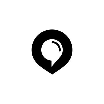 Speak logo pin Stock Illustration