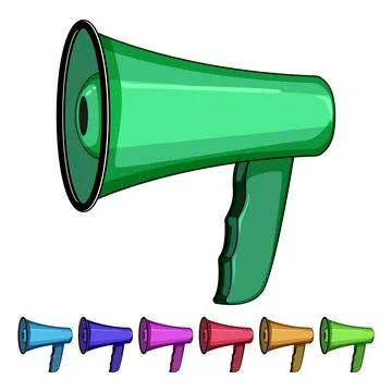 Speak megaphone speaker cartoon vector graphic Illustration