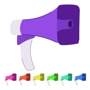Speak megaphone vector cartoon graphic Illustration