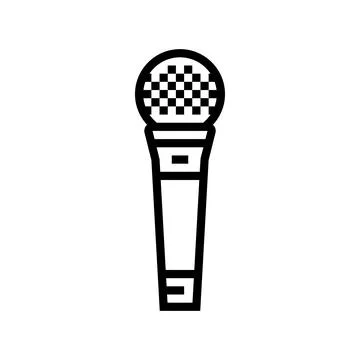 Speak mic microphone line icon vector illustration Illustration