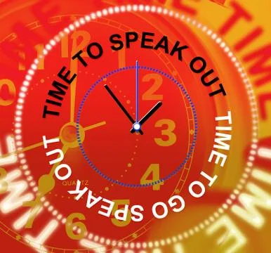 Speak out representing say your mind and be heard イラスト素材