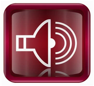 Speake icon dark red, isolated on white background 스톡 일러스트